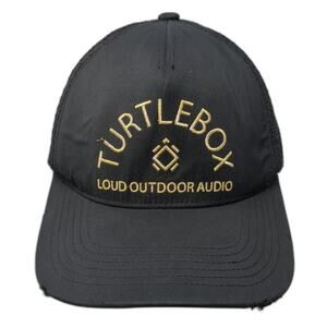 Turtlebox Loud Outdoor Audio Snapback Hat Black One Size Embroidered